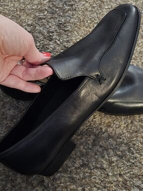 Classic Black Women Slip-On Dress Shoes